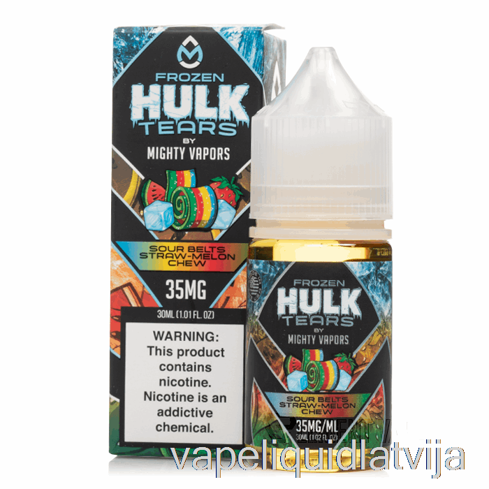 Saldētas Skābās Jostas Salmu Melones Košļāšana - Hulk Asaras Sāļi - 30ml 35mg Vape šķidrums